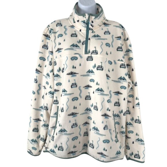 Jack Sage Lifty Ivory Fleece Pullover Womens XL Quarter Zip Ski NWT FS-1420 - Picture 1 of 10